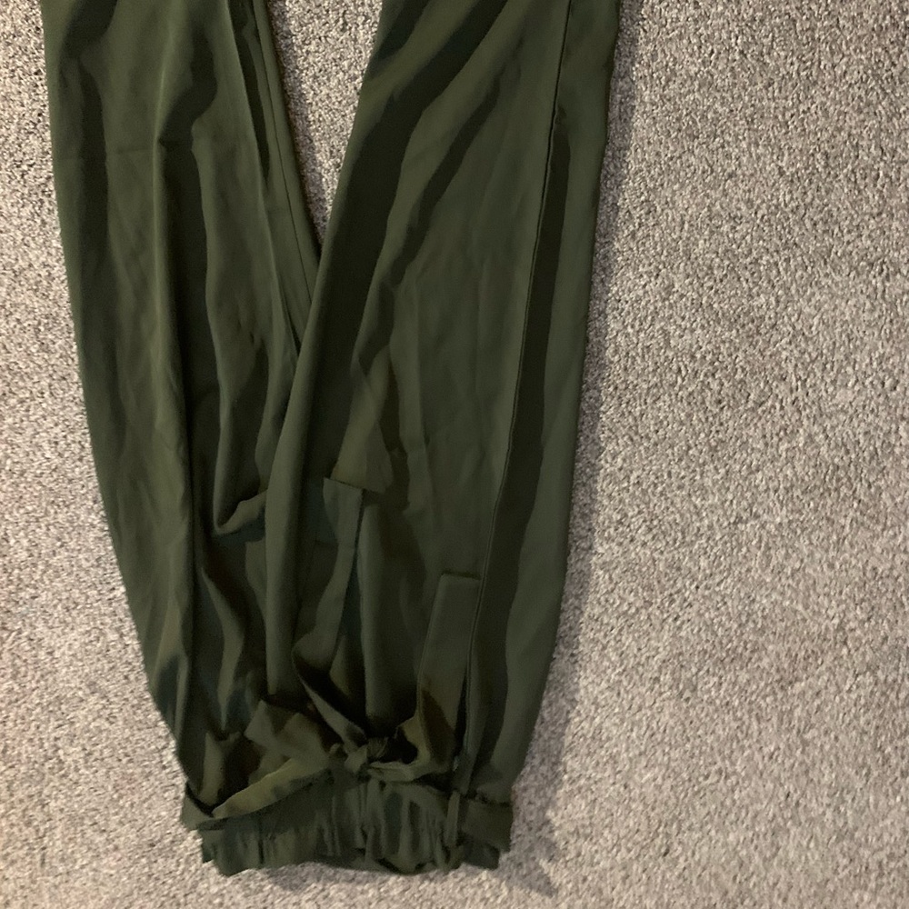 Paper bag wide leg pants